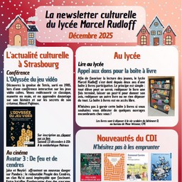 Newsletter Culture Décembre 2025