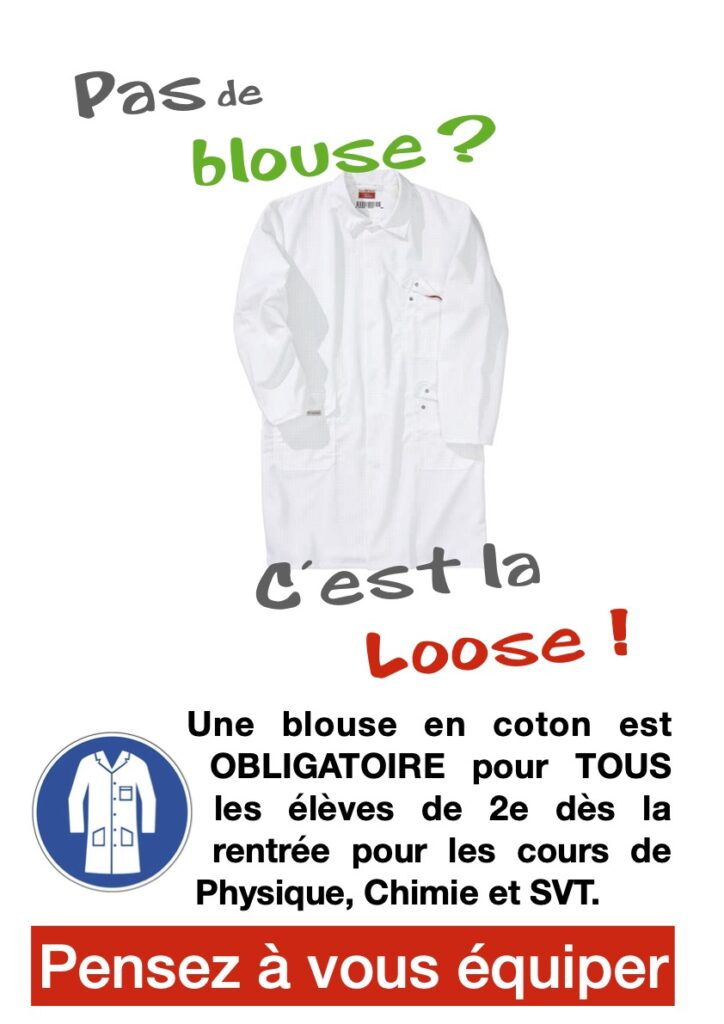 Blouse obligatoire à la rentrée !