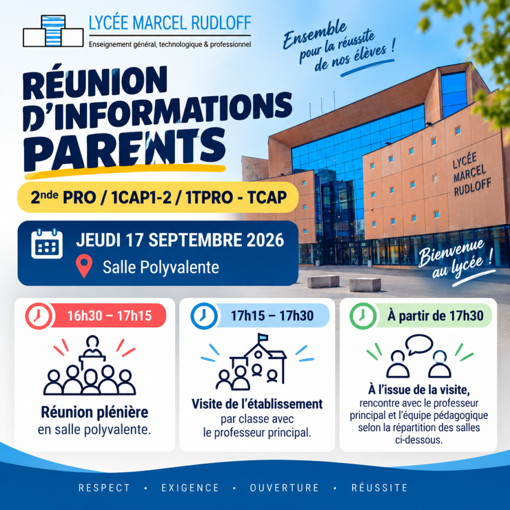 ORGANISATION DES RÉUNIONS D’INFORMATIONS PARENTS SEP