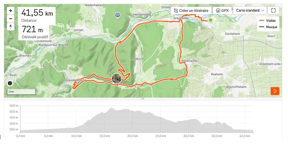 Près de 42 km à VTT pour la classe sportive !