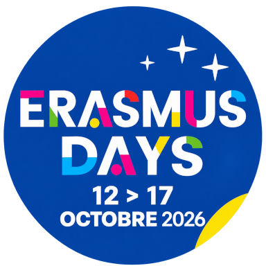 Badge circulaire Erasmus Days 2026